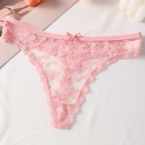 OEM Regalo Sexy <span class=keywords><strong>Encaje</strong></span> Algodón Entrepierna Bragas <span class=keywords><strong>de</strong></span> las mujeres Calzoncillos Cintura baja Cheeky Panty Tanga Ropa interior Panty para dama - Product Image 1
