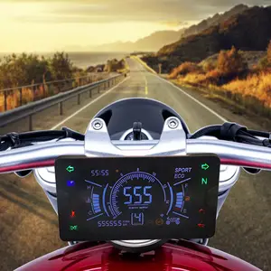 Motosiklet metre Moto motosiklet parçaları LCD dijital kilometre sayacı kilometre enstrüman dijital metre