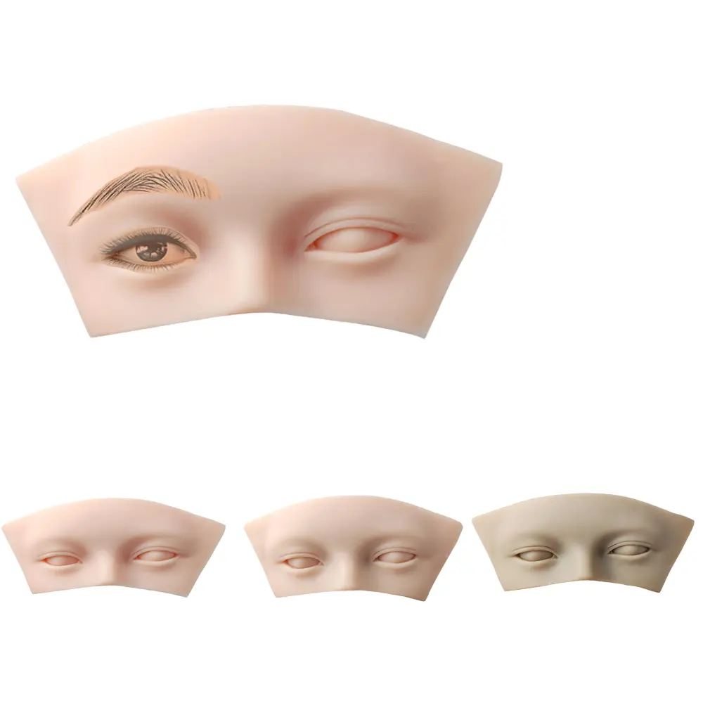 Microblading בובת פנים סיליקון 5D ריס גבות Pmu Microblading עור כרית 3D פנים איפור קבוע עור בפועל קעקוע