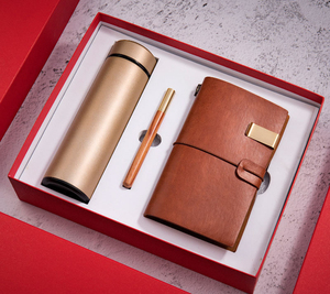 Biểu Tượng Tùy Chỉnh Cao Cấp PU Da Máy Tính Xách Tay Bộ Quà Tặng Với Bút Và Chai Nước Kinh Doanh Nhật Ký A5 Tạp Chí Công Ty Hộp Quà Tặng Bộ - Product Image 4