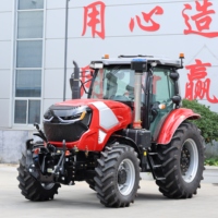 Tracteur agricole 4x4 de haute qualité, neuf, pas cher, de grande taille, avec chargeur frontal et tondeuse à disques, provenant de Chine, pour l'agriculture