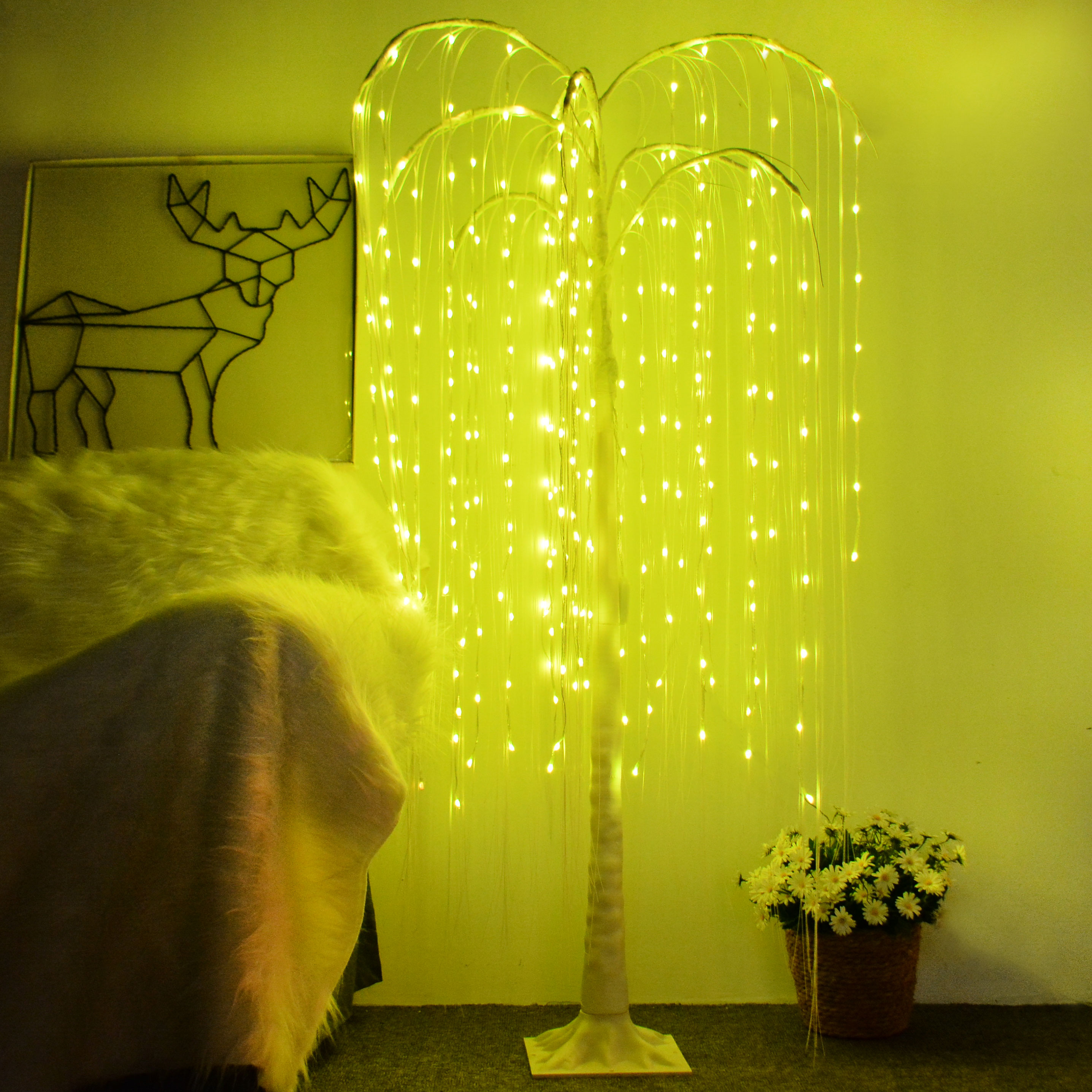 King Yi H1.5m Willow Pixel Mega Tree - LED Fairy String Light for Wedding Christmas Decoration