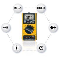VA18B Multimeter Rentang Otomatis DMM TRMS Antarmuka USB Penguji Listrik DC AC Tegangan Kapasitansi Ohm Hz 6000 Hitungan CAT III