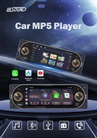 Autoradio Hisound 5 pouces simple DIN avec 6 RCA, RDS, Carplay, YouTube, Wi-Fi, lecteur MP5