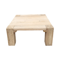 Mesa de Centro Cuadrada de Madera Maciza Rústica Vintage al por Mayor, Diseño Moderno para el Hogar, Muebles para Sala de Estar