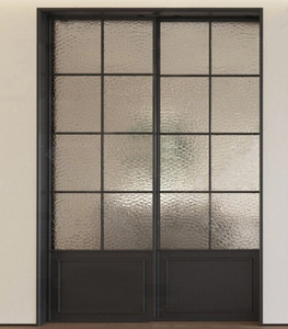 <span class=keywords><strong>Porte</strong></span> <span class=keywords><strong>coulissante</strong></span> moderne en aluminium à montage en saillie, design sans cadre, <span class=keywords><strong>rail</strong></span> dissimulé avec écran pliant, sans <span class=keywords><strong>rail</strong></span> inférieur pour les intérieurs - Product Image 3