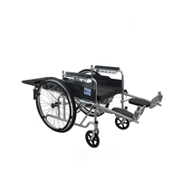 Fauteuil roulant de voyage léger et portable pour personnes handicapées, fauteuil roulant manuel pliable fonctionnel avec dossier inclinable