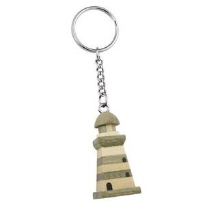 Llavero de Faro de Madera en Miniatura, Recuerdo Decorativo - Product Image 1