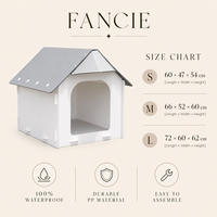 Nichoir pour chien en PP écologique avec porte arquée, pour intérieur et extérieur, pour chiens de petite, moyenne et grande taille, OEM