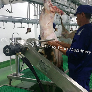 Machine <span class=keywords><strong>à</strong></span> peler la peau de chèvre clé en main, dépeigneuse de peaux de mouton en acier inoxydable, équipement d'abattoir pour l'abattage halal de moutons et agneaux - Product Image 3
