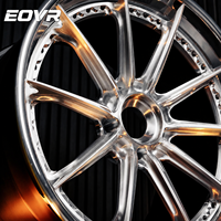 عجلات EVOR المصنوعة من السبائك والألياف الكربونية الجديدة ذات الحافة العميقة للسيارات، مقاس 5x114.3/5x130/5x120/5x127 ملم، 18 و19 و20 و21 و22 بوصة، تصميم من قطعتين أو ثلاث قطع، عجلة 5x112