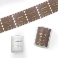 Étiquettes personnalisées sur mesure en rouleau, imperméables, avec impression dorée, pour bouteilles de parfum, bouteilles de bougies, autocollants avec logo pour emballage