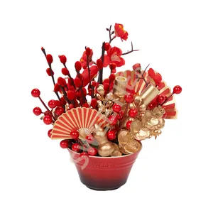 Happy Decoration Set For Lunar Chinese New Year Eve Part Celebrate Dragon Spring Festival Home Tabletop Decor