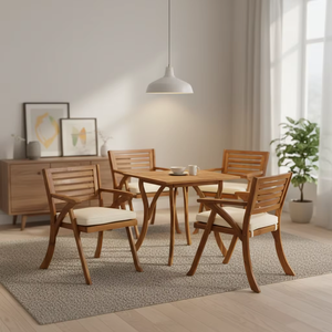 Solid <b>Wood</b> <b>Table</b> and Chairs Set - Product Image 1