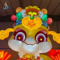 Lampu Festival Tahan Air Bentuk Maskot Ular Emas Raksasa, Harga Pabrik, Dapat Dipesan Sesuai Kebutuhan, untuk Wisata Malam Hari