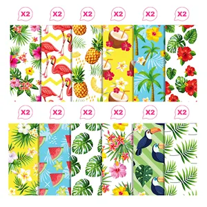 WW003 hawaïen été ananas main compte matériel papier scrapbooking carte faisant du papier de fond pour la fête des fruits