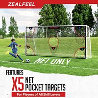 Filet de football et de baseball portable et pliable 7x7FT 8x8FT avec poche cible, maille plus épaisse, tube en acier renforcé, résistant aux intempéries