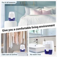 Déshumidificateur intelligent portable OEM 500 ml, mini, 12 V, électrique, blanc, silencieux, avec filtre à air frais et à eau potable pour la maison et la voiture