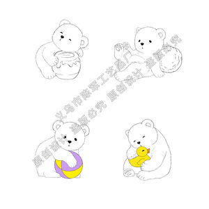 Los más vendidos: Adornos de jardín Chunjun, figuras de animales adorables, bolas de nieve, oso, olla de miel, patito. - Product Image 1