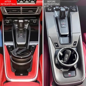 Film de protection pour bouton de commande central en fibre de carbone pour 911, modification et mise à niveau automobile 992 (2019-2025) - Product Image 2