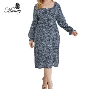 Mandy 2023 New arrival print shopping in online women plus size dress
