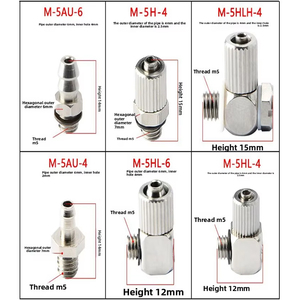 Connecteurs coudés droits miniatures en acier inoxydable de type tour, raccord femelle, tête hexagonale MS-5/3HLH-4 MS-5/3HL-6/4 - Product Image 6