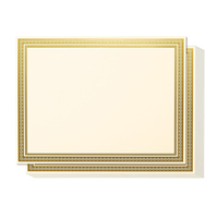 Certificat de diplôme en papier de sécurité avec logo en feuille d'or gaufré, impression offset personnalisée anti-contrefaçon, conception gratuite