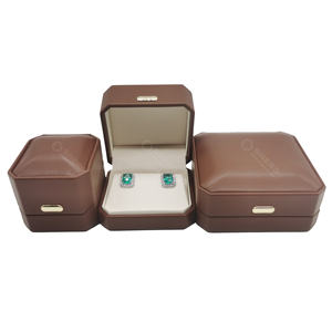 Boîte à bijoux vide de luxe en cuir PU pour ensemble de bijoux (bague, boucles d'oreilles, pendentif, collier) - Product Image 5