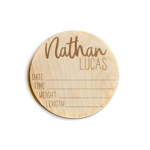 JUNJI — panneau en bois pour arrivée de naissance de bébé, signes muraux, artisanaux - Product Image 3