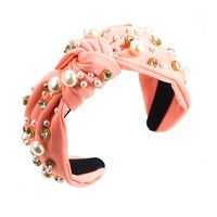 Accessoires de cheveux pour femmes tendance, bandeaux en tissu colorés, bandeaux à perles, bandeaux à strass, bandeaux à perles de culture