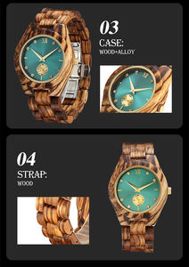 YS5518 unisexe bambou <span class=keywords><strong>bois</strong></span> Grain <span class=keywords><strong>montre</strong></span>-bracelet Simple mouvement à Quartz 20mm pointeur <span class=keywords><strong>pas</strong></span> <span class=keywords><strong>cher</strong></span> en gros montres en <span class=keywords><strong>bois</strong></span> pour hommes femmes - Product Image 4