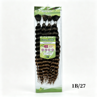 Extensions de cheveux synthétiques BELEZA en gros, teintes, ondulées profondes, pour tresses au crochet, torsades bouclées, double trame, 22 pouces