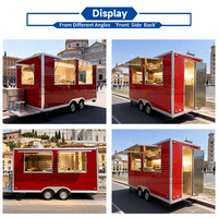 Camion de restauration mobile extérieur certifié DOT pour doner kebab, rôtisserie et barbecue, avec cuisine complète