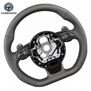 Accesorios para Automóviles Más Vendidos, Volante de Cuero y Fibra de Carbono para Audi S6 S7 A4 A5 A6 A7 Q3 Q5 A3 S3 S8 R8 - Product Image 2