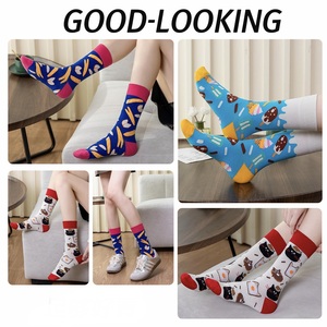 Chaussettes très vendues pour hommes et femmes, chaussettes longues en molleton pour le printemps, chaussettes épaisses absorbant la transpiration, style américain, chaussettes en gros, personnalisables - Product Image 4