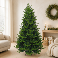 Arbre de Noël Artificiel Réaliste en PE/PVC, Vert Intégral avec Aiguilles Mixtes, pour Décoration de Fêtes (Vente en Gros)