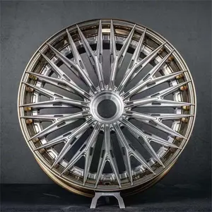 Aro de roda forjado personalizado de luxo 5x112 5x120 2 peças para Rolls-Royce Cullinan Dawn Mercedes Classe S S580 Bentley Continental GT AG