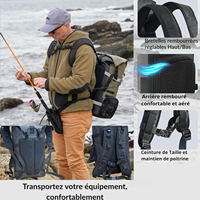 Sac à dos imperméable en PVC IPX6 30L pour la pêche, le kayak, la navigation de plaisance, l'escalade et les excursions