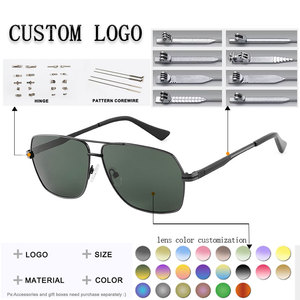 Gafas de Sol Unisex con Marco Metálico Octagonal, Lentes Marrones, 100% Protección UV, Moda Casual para Adultos - Product Image 2