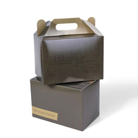 Boîte rose avec logo personnalisé Boîte en carton à beignets Petite boîte à gâteaux en papier recyclé plié pour aliments à emporter de Noël pour mariage de qualité alimentaire