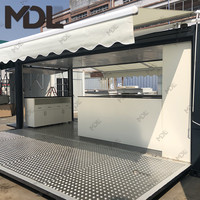 Design de café Pop-Up transportable, conteneur Mobile de 20 pieds à vendre, café-bar