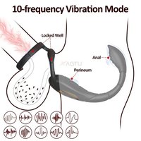 Jouet sexuel double anneau à double vibration pour adultes, pour réduire la tension, plug anal double anneau vibrant pour hommes et femmes