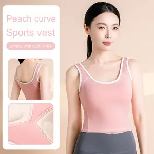 Canotta Color pesca a forma di U ad alta elasticità integrato forziere resistente agli urti per XS sport Yoga traspirante - Product Image 4