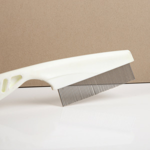 Pet <b>Combs</b> For Dogs Fine Tooth Steel Needle Plastic Handle <b>Flea</b> Removal Grooming Tool - Product Image 2