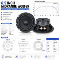 Haut-parleur large bande étanche Yinbart 5 pouces 20W 4 Ohm pour extérieur, marine, audio domestique, système sonore de plafond DIY