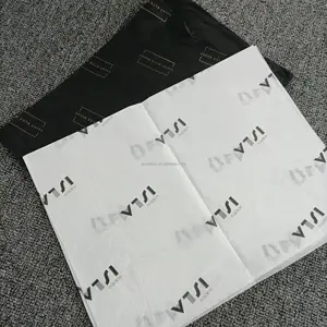 Papel de seda para envolver regalos, impresión personalizada de alta calidad, blanco y negro
