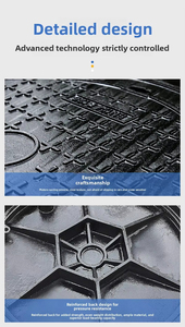 Ductile Iron <b>Round</b> <b>Manhole</b> <b>Cover</b> Heavy-Duty Fire Protection Communication Low-Voltage Power Stormwater Sewage Inverted - Product Image 2