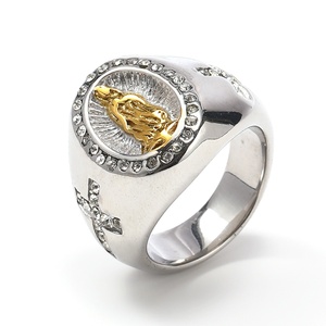 Europa En De Verenigde Staten Retro Hiphop Roestvrij Staal Ring De Maagdelijke Mary Diamant Heren Titanium Stalen Ring Dm 680 - Product Image 4