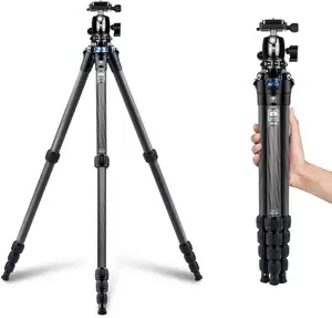 Trépied en fibre de carbone <span class=keywords><strong>SIRUI</strong></span> 50 avec tête sphérique à 360° B-00K, trépied de voyage léger et compact pour appareils photo - Product Image 1