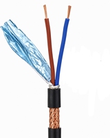 RVVP 2-adriges Kupferkabel mit Geflechtschirmung, flexibles PVC-Steuerkabel, elektrisches Kabel